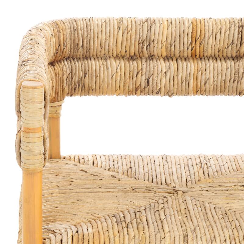 SAFAVIEH Couture Elexa Tropical Banana Woven Bench, Fully Assembled - 54"W x 21"D x 28"H