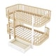 preview thumbnail 17 of 24, Wood Twin over Twin Bunk Bed with Fence Guardrail and a Big Drawer