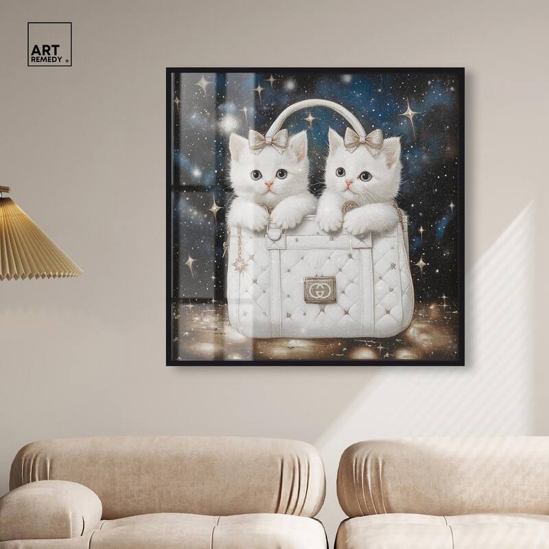 Constellation Kittens Purse Shadowbox by Art Remedy