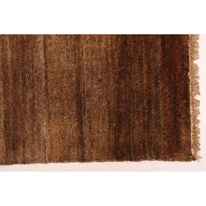 ECARPETGALLERY Hand-knotted Pak Finest Gabbeh Brown Wool Rug - 4'1 x 5'10