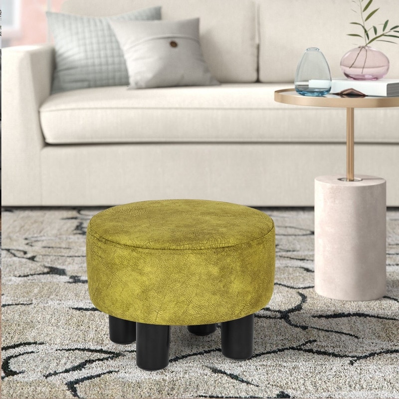 Stuffed Cotton Pouf Foot Stools Comfortable Round Ottoman Floor Seat  Cushion Movable Foot Rest for Kids'room Living Room - Bed Bath & Beyond -  38390815
