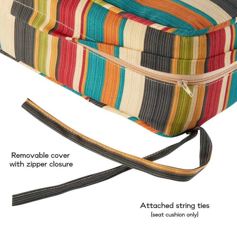 Outdoor 2-Piece Reversible Deep Seat Cushion Set (Cushions Only)