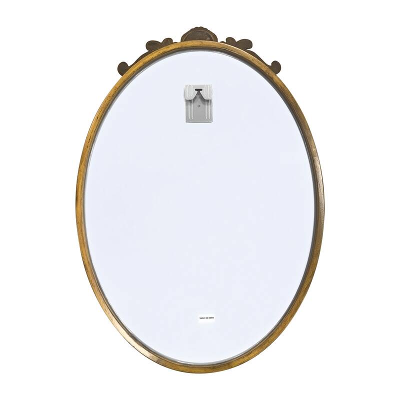 Vintage Baroque Oval Mirror Antique Brass Wall Mirror - Antique Bronze