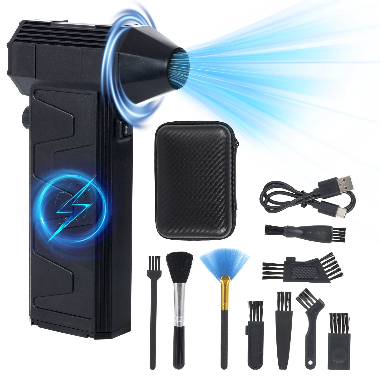 Compressed Air Duster - Electric Air Duster for Cleaning Keyboard&PC Rechargeable Cordless Jet Dry Blower Air Blower