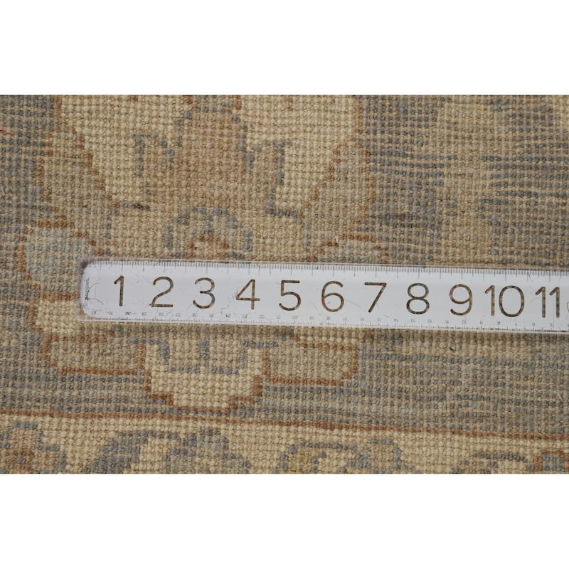 Hand Knotted Oriental 100% Wool Carpet Transitional All-Over Greys & Charcoal Oushak Area Rug - 11' 11'' X 9' 4''