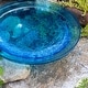 preview thumbnail 16 of 37, Achla Designs Reflective Crackle Glass Birdbath Bowl, 12.5 Inch Diameter, Cobalt Blue
