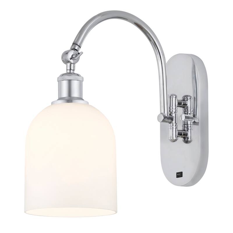 Innovations Lighting 518-1W-13-6 Bella Sconce Bella 13" Tall Wall - Polished Chrome / Gloss White