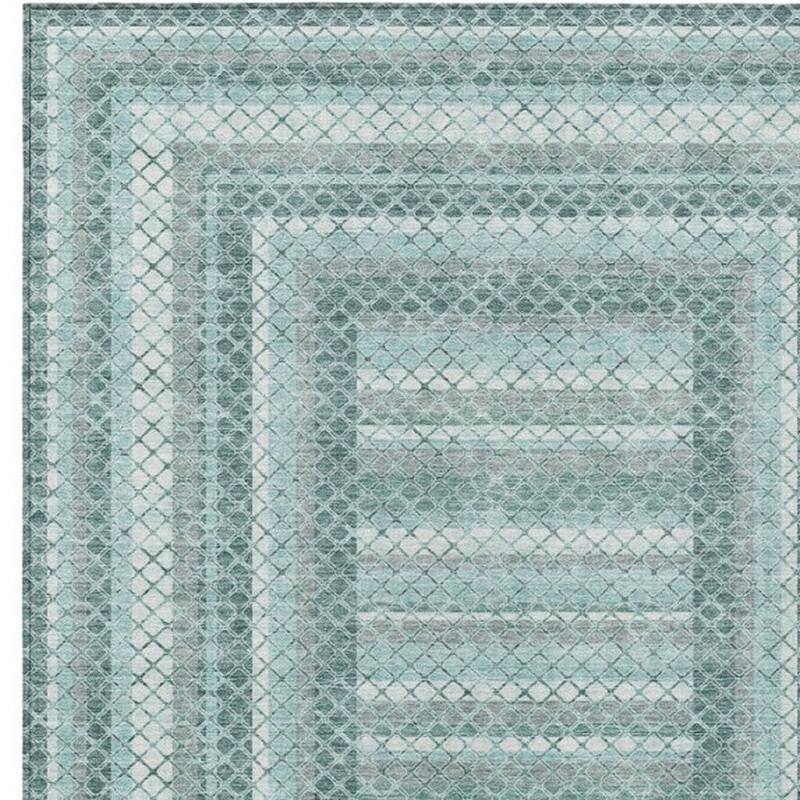 HomeRoots Geometric Transitional Rectangle Outdoor Rug