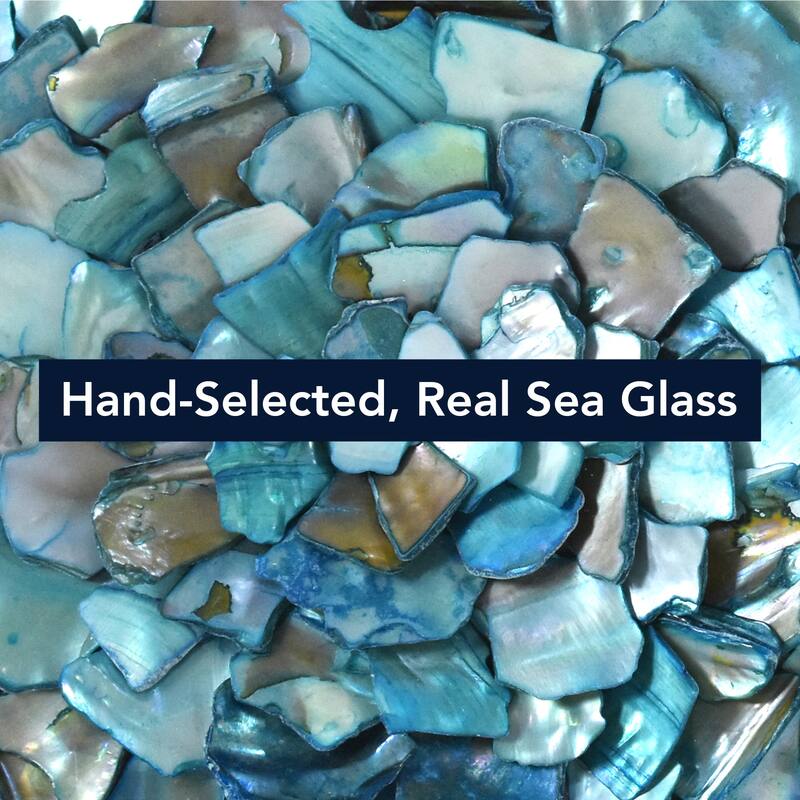 American Art Decor 2-Piece Coastal Seashell & Sea Glass Shadowbox Framed Wall Art Set