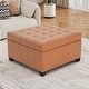 preview thumbnail 45 of 51, Veronica Contemporary Tufted Leather Storage Ottoman by Christopher Knight Home