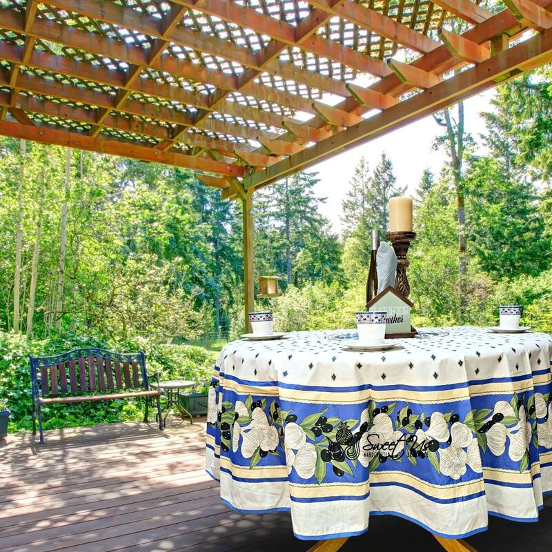 Wipeable Stain Resistant French Acrylic Coated Tablecloth Collection