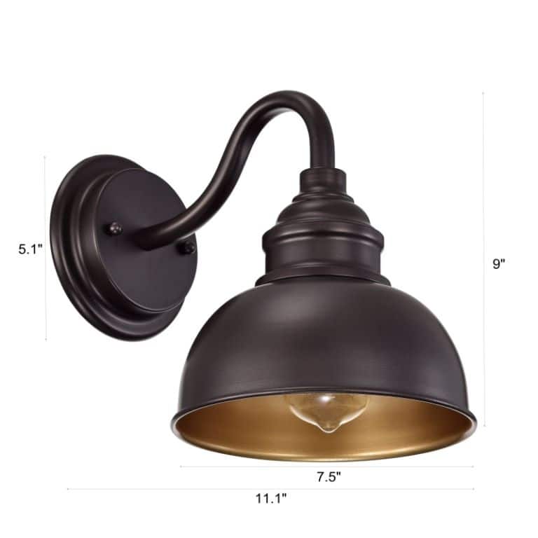 2 Pack 9"H Farmhouse Bath Vanity Wall Sconce - Oil Rubbed Bronze