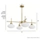preview thumbnail 10 of 10, Hunter + Jasmine Roth Getty Luxe Gold 2- or 4-Light Milk Glass Chandelier - Modern, Transitional - Entry, Dining Room