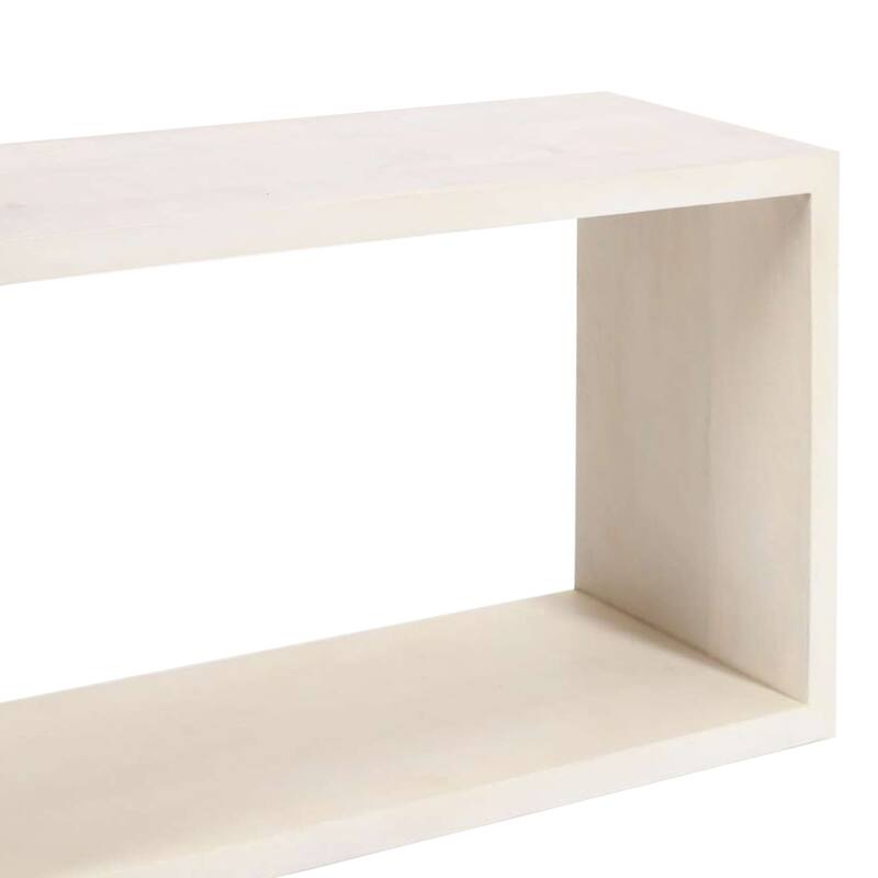 Keli 52 Inch Mango Wood Sideboard Console Table, Open Cube, 1 Shelf