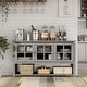preview thumbnail 18 of 30, Furniture of America Wins Modern Farmhouse 5-shelf Buffet Table