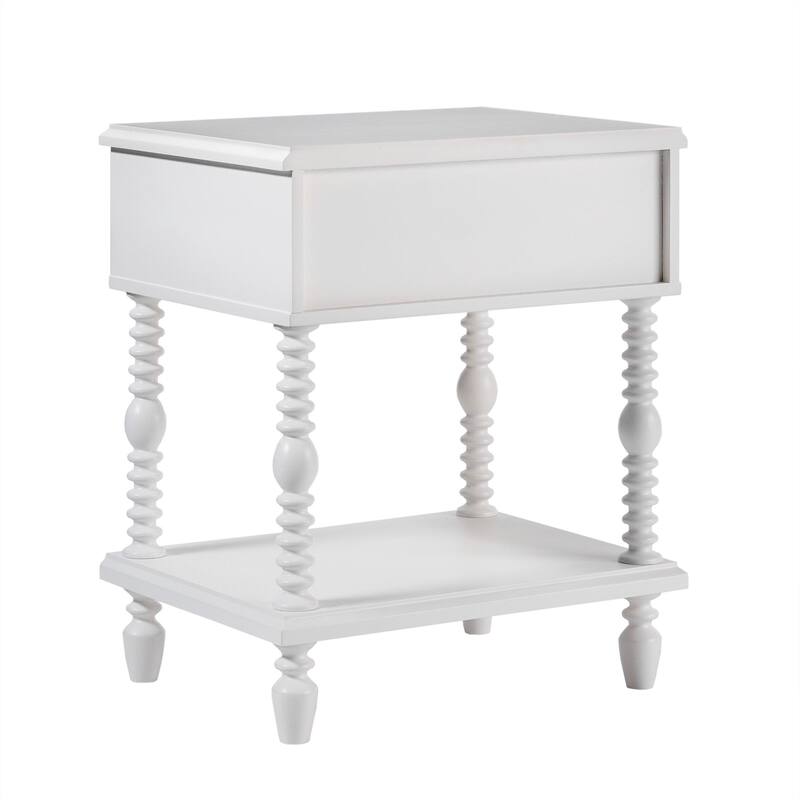 Walker Edison Easy Assembly Solid Wood 1-Drawer Nightstand