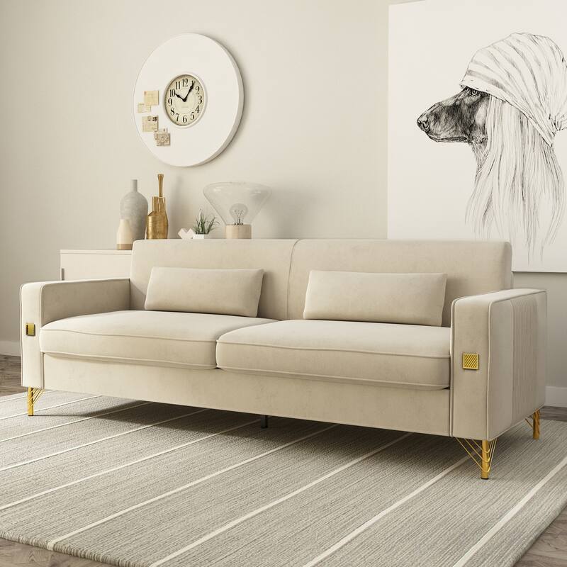 Velvet Loveseats, Comfortable Sofa for Living Room