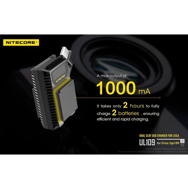 Shop Nitecore Ul109 Dual Slot Usb Battery Charger For Leica D Lux