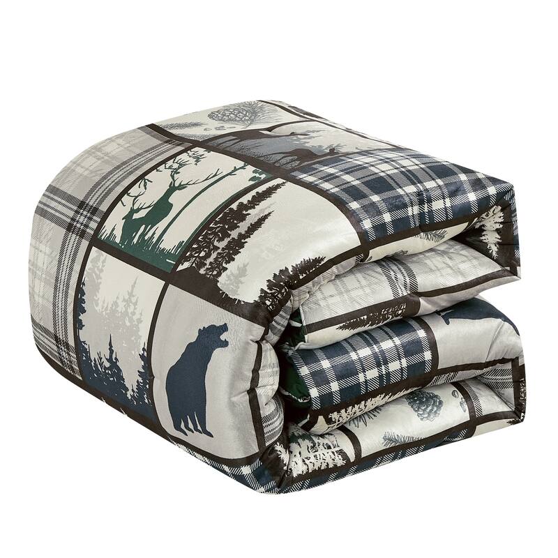5 PC Velvet Reversible Comforter set