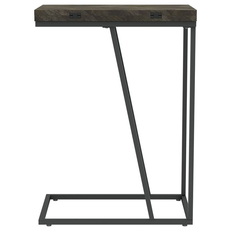Carly Expandable Engineered Wood C-Shaped Side Table