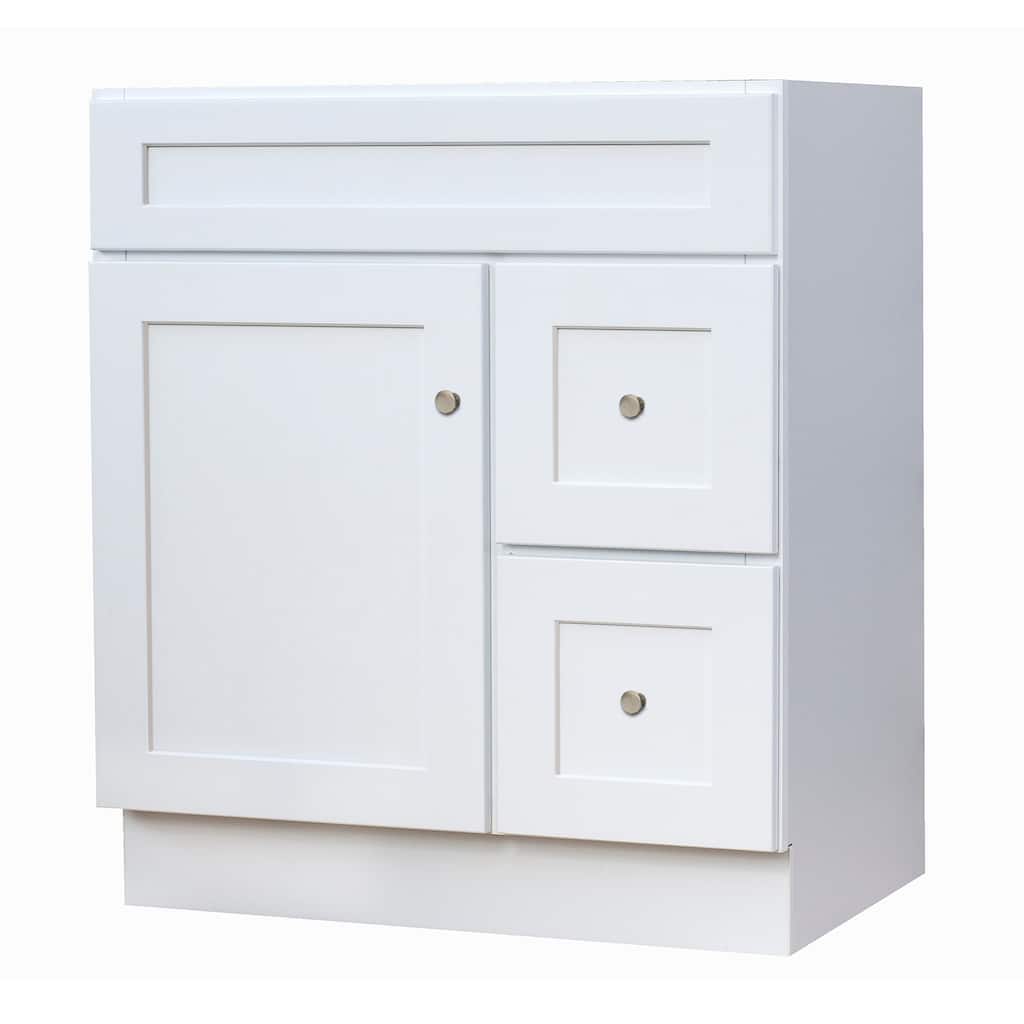 White Shaker Bathroom Vanity