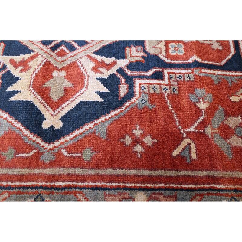 ECARPETGALLERY Hand-knotted Serapi Heritage Dark Copper Wool Rug - 9'0 x 12'0