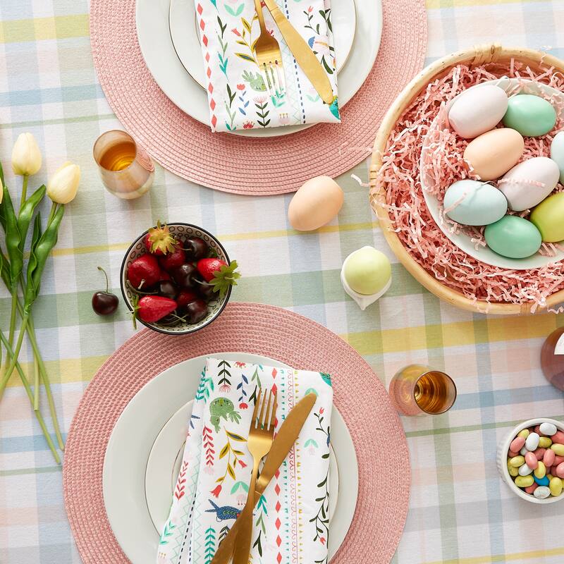 Sweet Spring Plaid Tablecloth 60x84