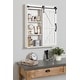 preview thumbnail 2 of 26, Cates Decorative Wood Wall Cabinet with Vanity Mirror and Barn Door