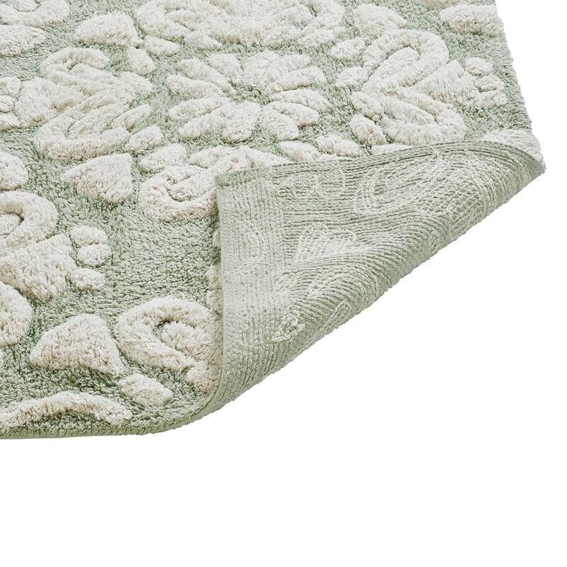 Better Trends Medallion Collection 100% Cotton 3-Pc Set Bathroom Rugs-Soft & Super Absorbent, Non-Skid Latex, Machine Washable