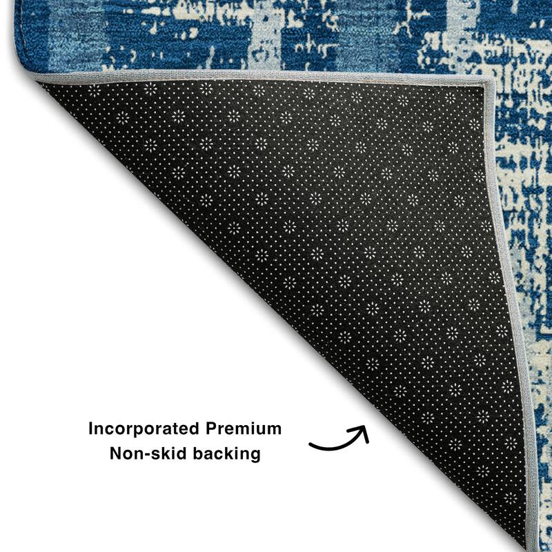 Premium Washable Super Soft Stripe Abrash Mayfield Rug
