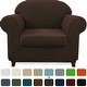 preview thumbnail 14 of 91, Subrtex Stretch Spandex 2-piece Armchair Slipcover Furniture Protector Chocolate