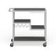 preview thumbnail 7 of 8, SEI Furniture Glenn White Metal Bar Cart