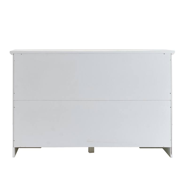 Buffet Sideboard, White Multi-Functional Storage Cabinet,51" W x 16" D x 33" H