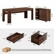 preview thumbnail 2 of 22, 63" L Shaped Executive Office Desk with Mobile Lateral File Cabinet