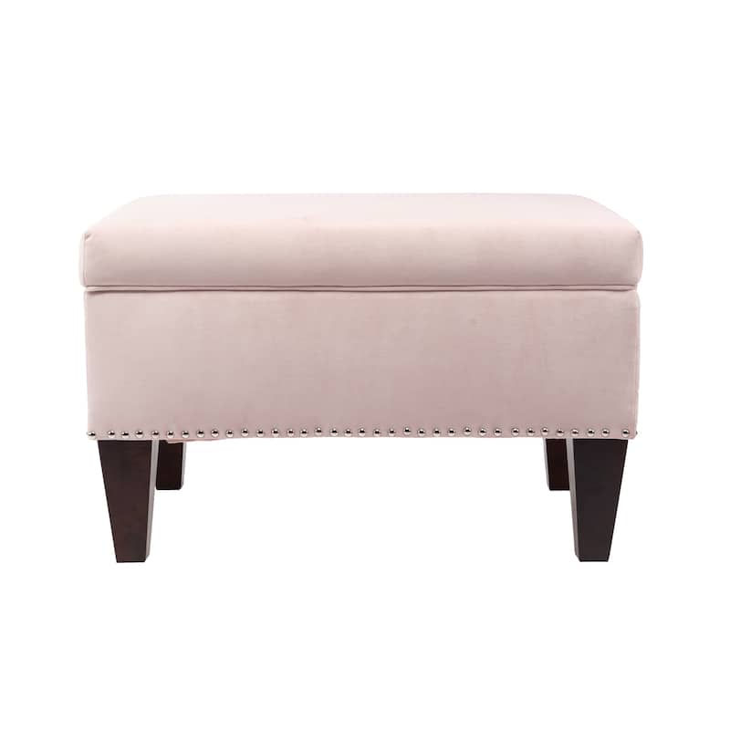 Transitional Brooklyn Upholstered Home Décor Storage Bench - Orchid