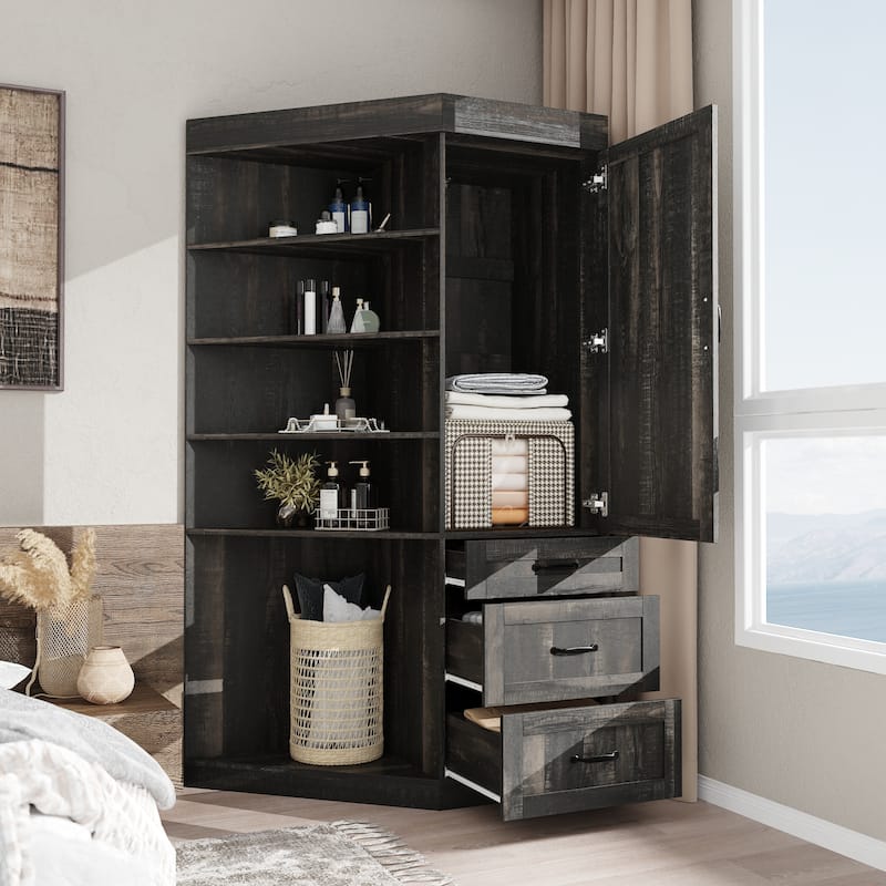 Large Gun Safe with Digital Lock Tall Storage Cabinet with Shelves, Multi-Option Secure Locker and Cupboard