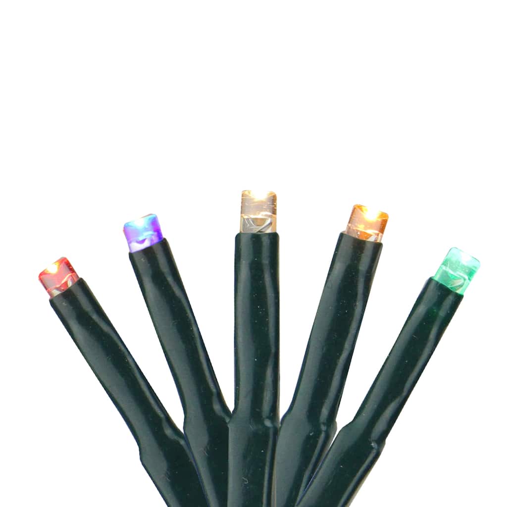 LED Cluster Christmas Lights - Multi-Color - 19 ft Green Wire - 200ct - 19ft