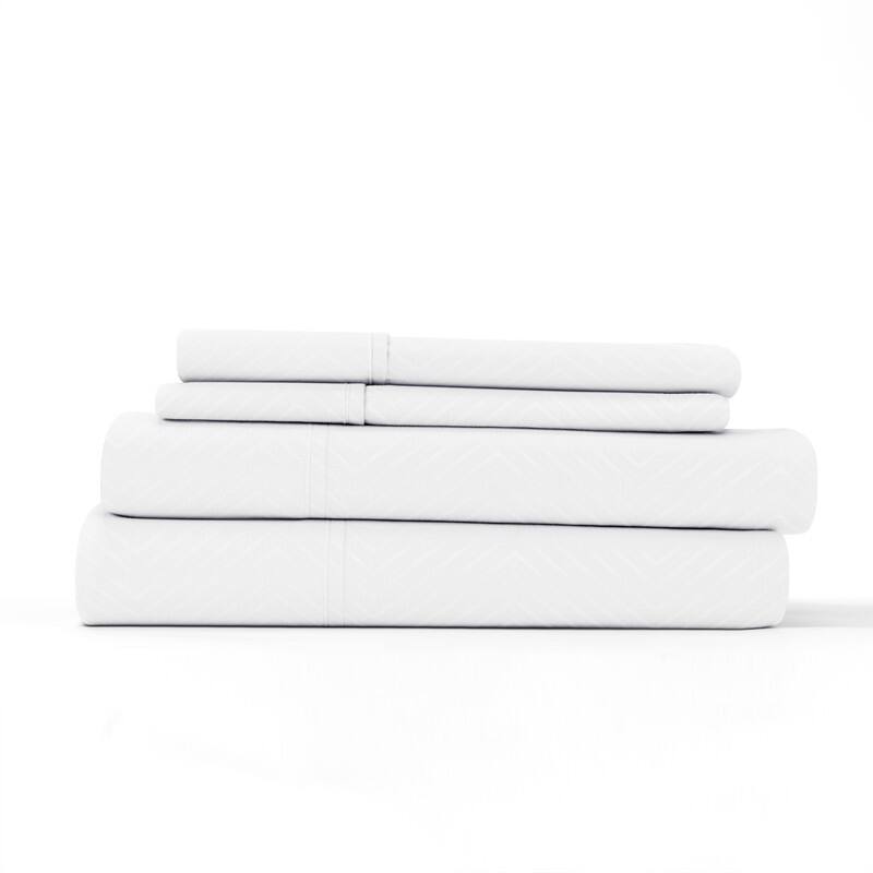 Becky Cameron Chevron 4-piece Deep Pocket Bed Sheet Set