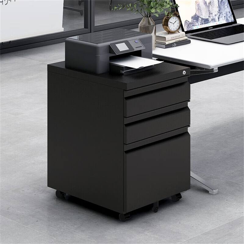 3 Drawer Metal Mobile Office Storage Filing Cabinet with Lock