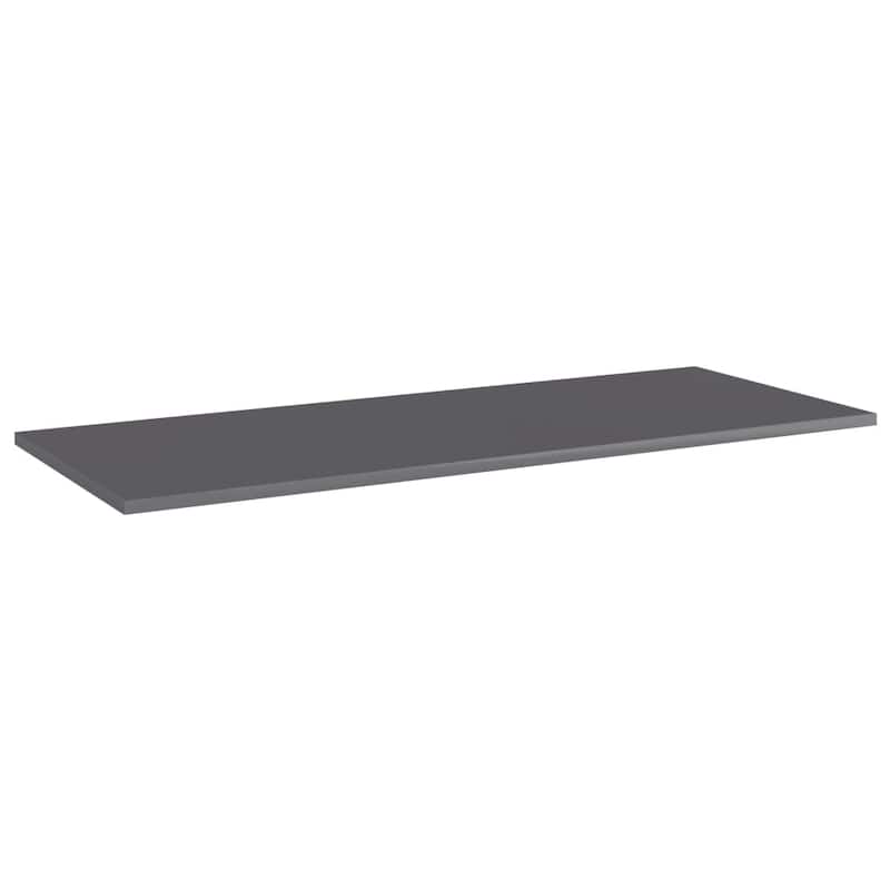 vidaXL Bookshelf Boards 4 pcs High Gloss Gray 39.4"x15.7"x0.6" Chipboard