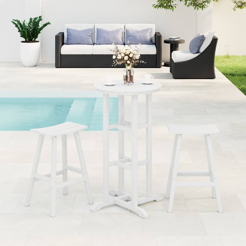 Laguna Hdpe All Weather Outdoor Patio Bistro Bar Set (3-Piece Set)