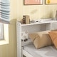 preview thumbnail 14 of 21, Full Bed with Twin Trundle, Drawers & Headboard Bookcase - Compact Design