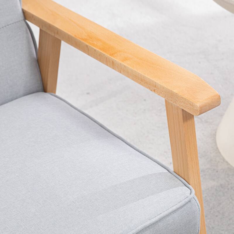 Accent Arm Chair With Upholstered Tufted Back