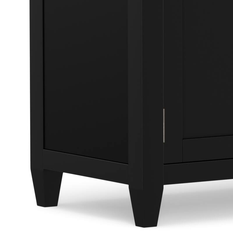 WYNDENHALL Sterling SOLID WOOD 54 inch Wide Transitional TV Media Stand For TVs up to 60 inches