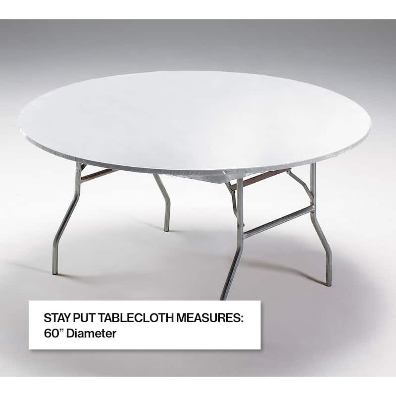 Club Pack of 12 White Disposable Picnic Party Table Covers 60"