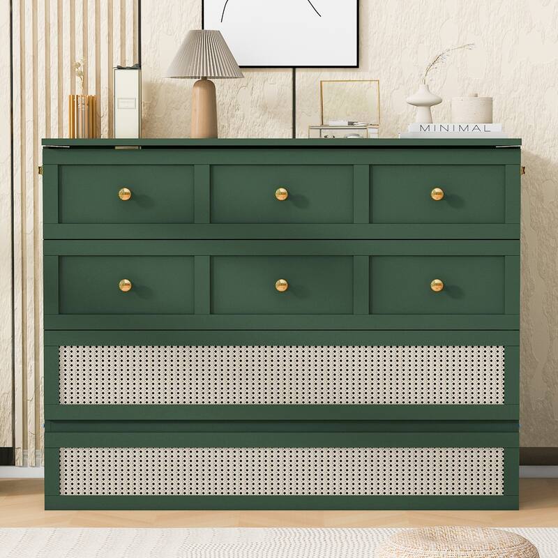Queen Murphy Bed with Large Drawers