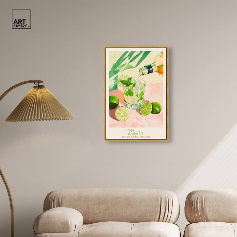 Mojito Recipe Poster Canvas by Art Remedy