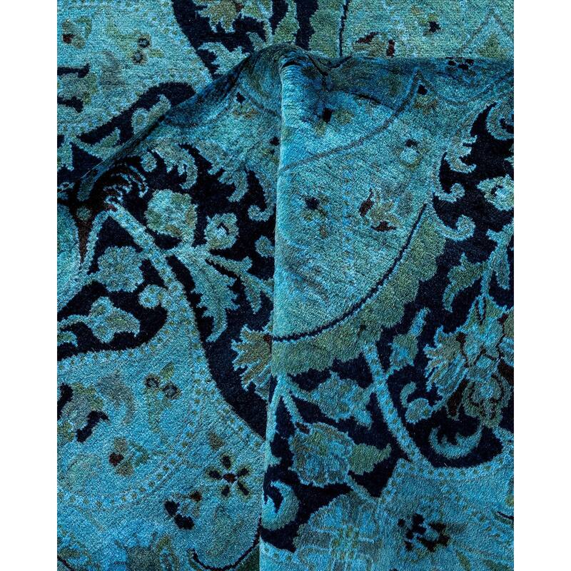 Fine Vibrance, One-of-a-Kind Hand-Knotted Area Rug - Gray, 7' 1" x 7' 1" - 7' 1" x 7' 1"
