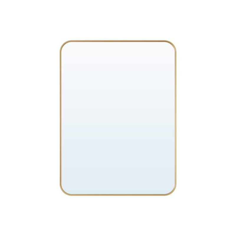 Modern Bathroom Rectangular Wall Mounted Anodized Aluminum Framed Vanity Mirror
