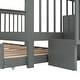 preview thumbnail 14 of 40, Modern Full Over Full Bunk Bed With Twin size Trundle,Storage and Guard Rail,Solid Construction
